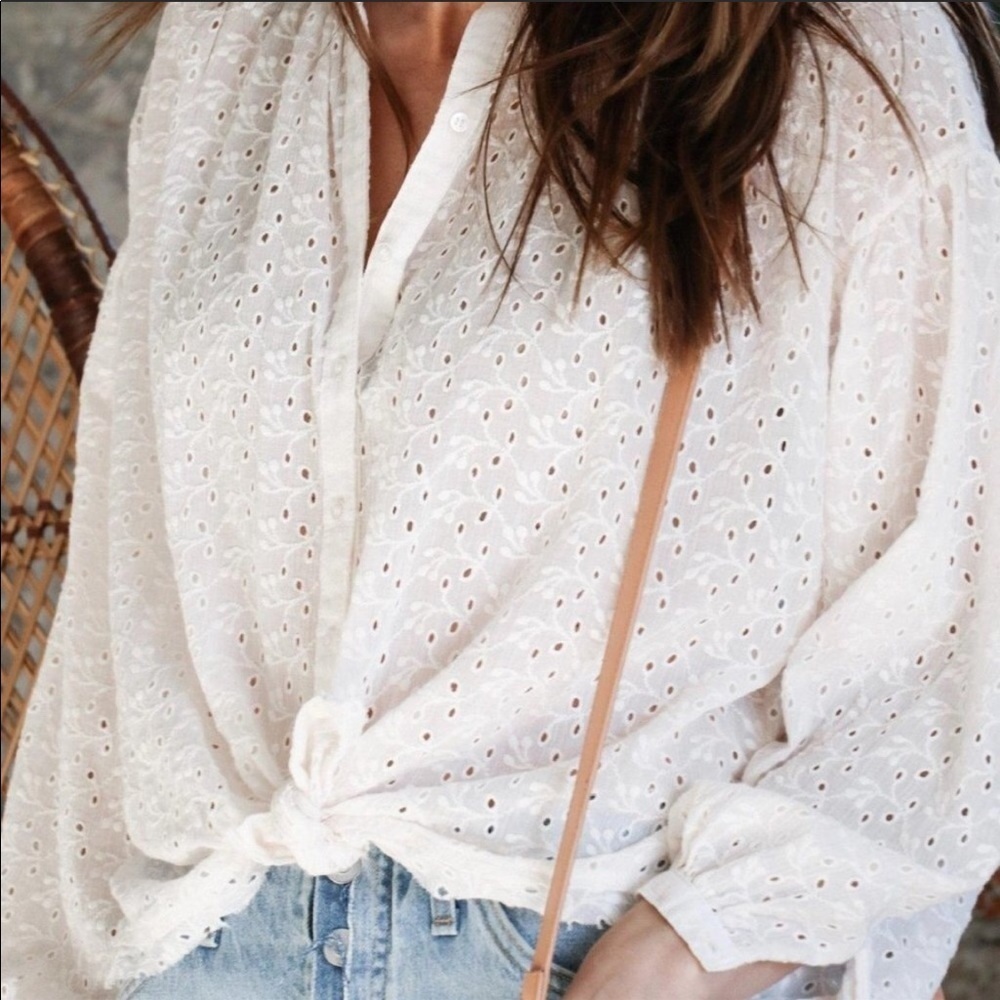 Free People Maddison eyelet Embroidered Top - Picture 10 of 10